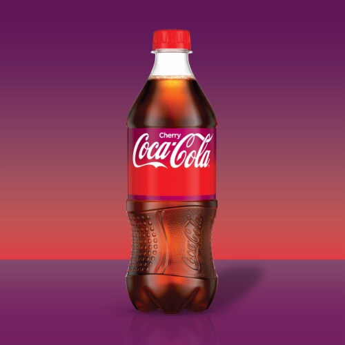 Coca-Cola® Cherry Soda Bottle Perspective: left