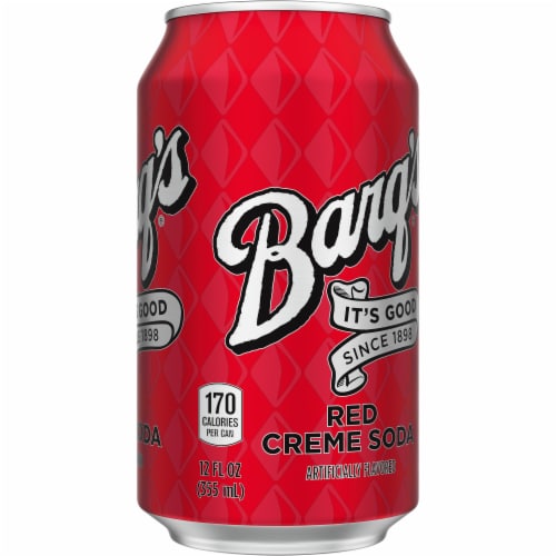 Barq's® Red Creme Soda Can Perspective: left