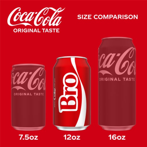 Coca-Cola Original Taste Soda Cans Perspective: left