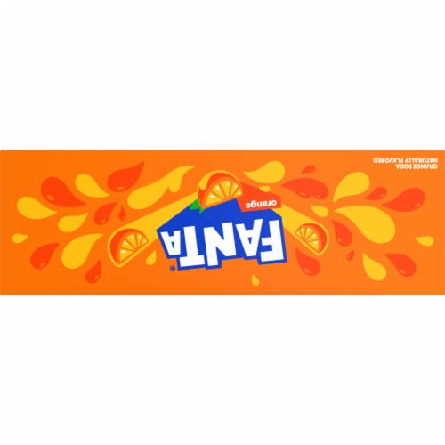 Fanta® Orange Caffeine Free Soda Fridge Pack Cans Perspective: left