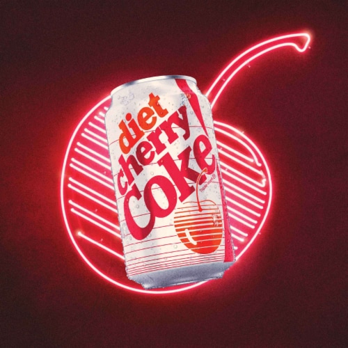 Diet Coke® Cherry Diet Soda Cans Perspective: left