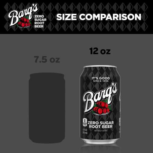 Diet Barq's® Root Beer Caffeine Free Soda Cans Perspective: left