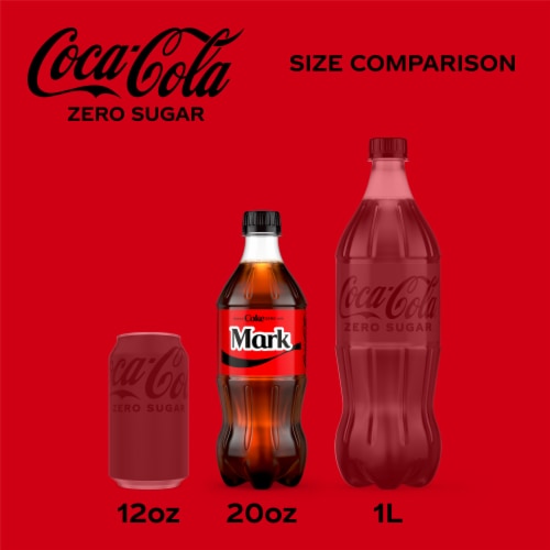 Coca-Cola® Zero Sugar Soda Bottle Perspective: left