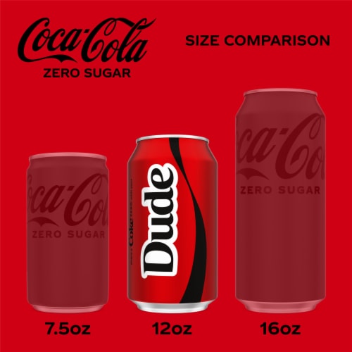 Coca-Cola® Zero Sugar Soda Cans Perspective: left