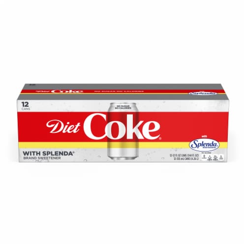 Diet Coke® Sweetened with Splenda Zero Sugar Soda Cans Perspective: left
