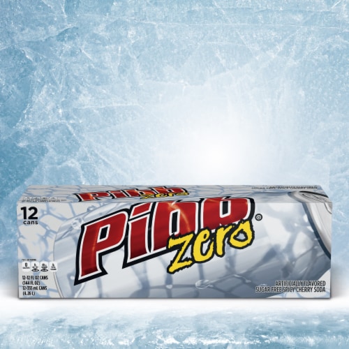 Pibb Zero Sugar Soda Cans Perspective: left