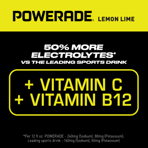 Powerade® Yellow Lemon Lime Sports Drink Multipack Bottles Perspective: left