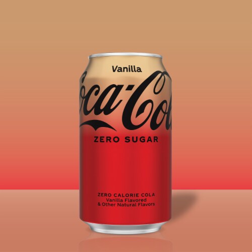 Coca-Cola® Zero Sugar Vanilla Soda Can Perspective: left