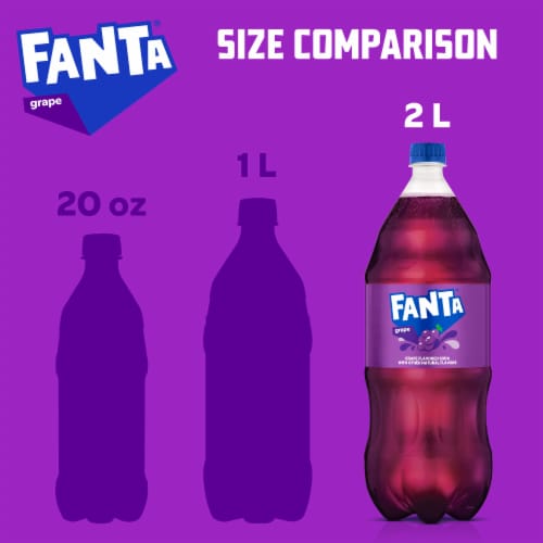Fanta® Grape Caffeine Free Soda Bottle Perspective: left