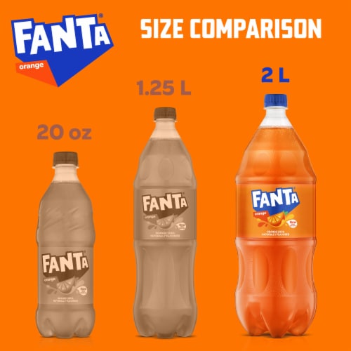 Fanta® Orange Caffeine Free Soda Bottle Perspective: left