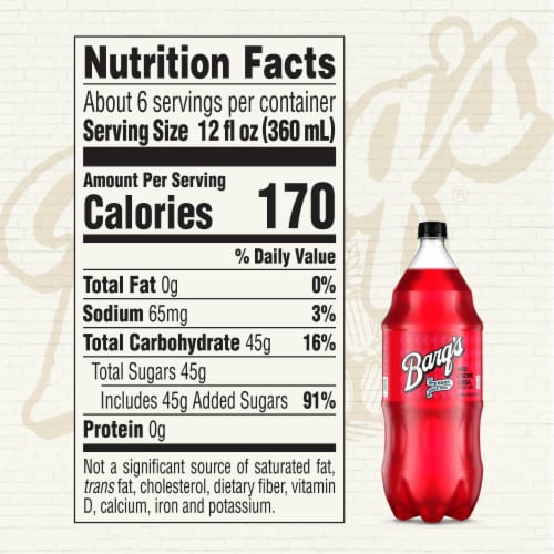 Barq'S® Red Creme Caffeine Free Soda Bottle Perspective: left