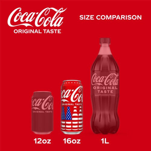 Coca-Cola Classic Soda Cans Perspective: left