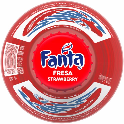 Fanta Strawberry Mexico Glass Bottle Perspective: left