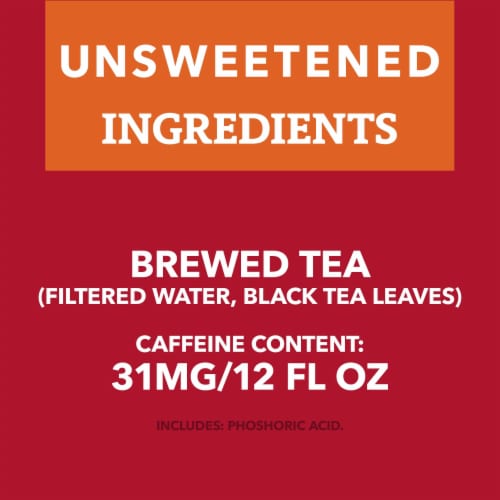 Gold Peak Unsweetened Black Iced Tea Drink Perspective: left