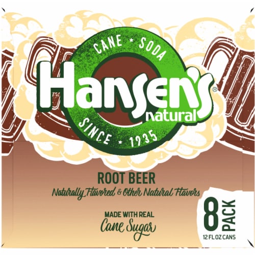 Hansen's Root Beer Soda Perspective: left