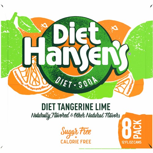 Hansen's Diet Tangerine Lime Soda Perspective: left