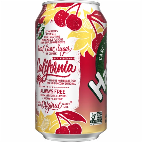 Hansen's Cherry Vanilla Soda Perspective: left