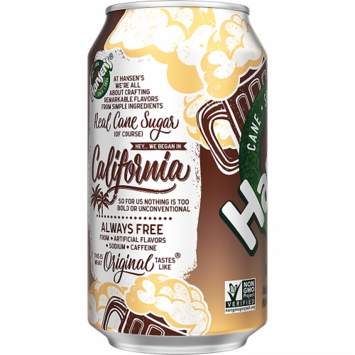 Hansen's Root Beer Soda Perspective: left