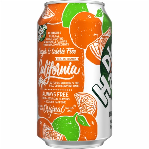 Hansen's Diet Tangerine Lime Soda Perspective: left