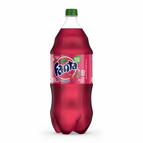 Fanta® Wild Cherry Fruit Soda Bottle Perspective: left