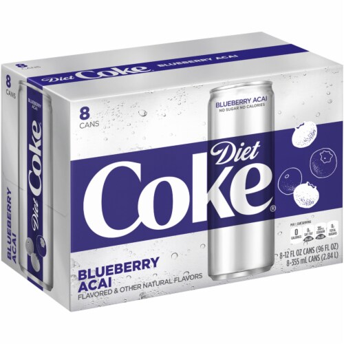 Diet Coke® Blueberry Acai Soda Cans Perspective: left