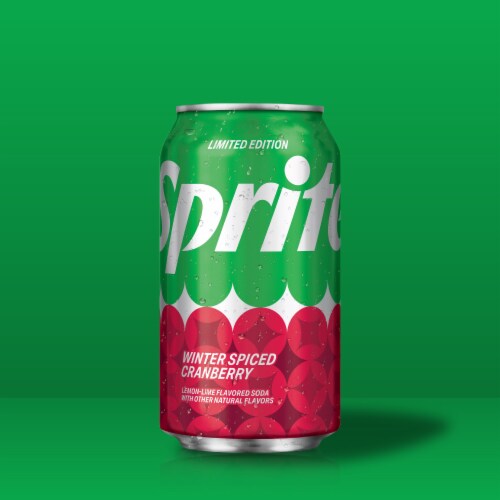 Sprite® Winter Spiced Cranberry Soda Cans Perspective: left
