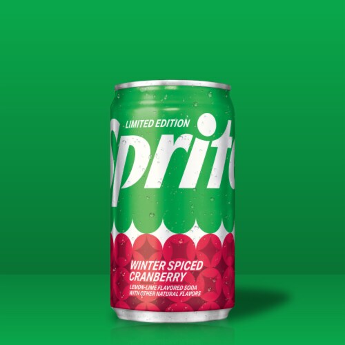 Sprite® Winter Spiced Cranberry Soda Mini Cans Perspective: left