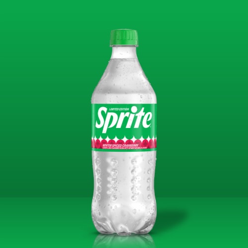 Sprite® Winter Spiced Cranberry Soda Bottle Perspective: left