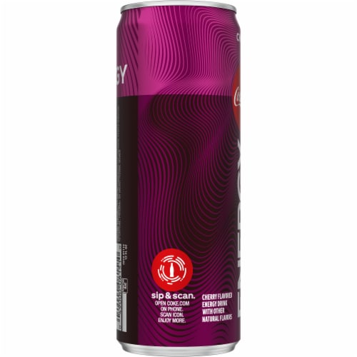 Coca-Cola Cherry Energy Drink Perspective: left