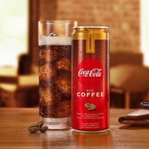 Coca-Cola® With Coffee Caramel Soda Can Perspective: left