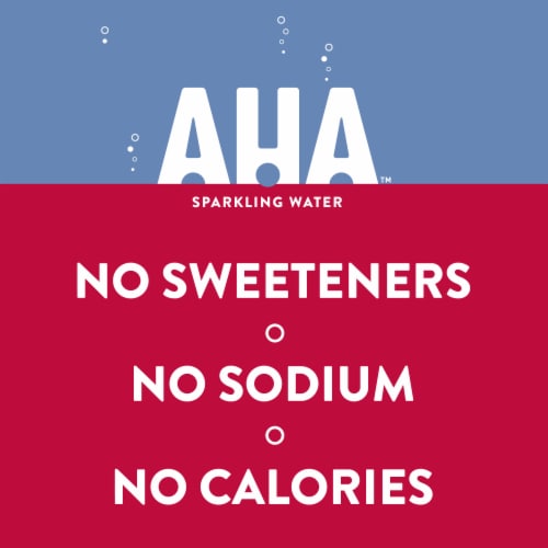 Aha® Blueberry Pomegranate Flavored Sparkling Water Cans Perspective: left