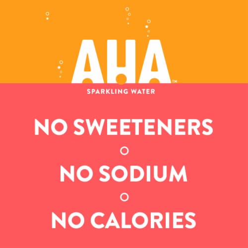 AHA® Orange + Grapefruit Sparkling Water Perspective: left