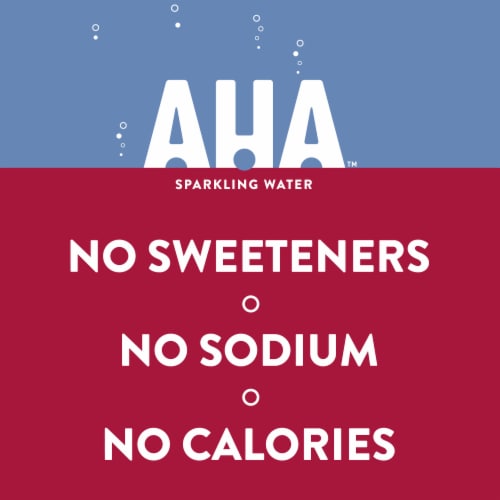 AHA® Blueberry Pomegranate Flavored Sparkling Water Can Perspective: left