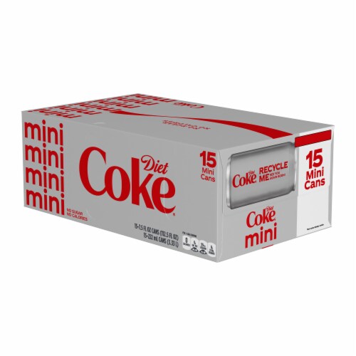 Diet Coke® Soda Mini Cans Perspective: left