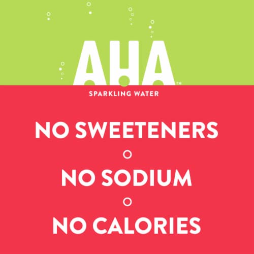 AHA® Lime and Watermelon Flavored Sparkling Water Can Perspective: left