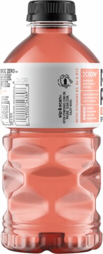 Powerade® Zero Sugar Citrus Peach Sports Drink Bottle Perspective: left