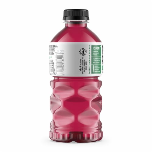 Powerade Zero Sugar Watermelon Berry No Sugar Added Electrolyte & Vitamin Fruit Flavor Sports Drink Perspective: left