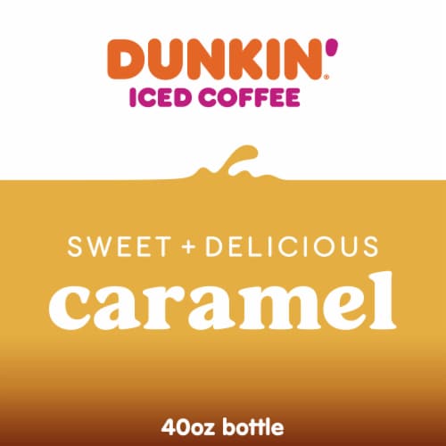 Dunkin'® Caramel Iced Coffee Bottle Perspective: left