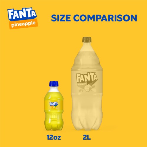 Fanta® Pineapple Soda Bottles Perspective: left