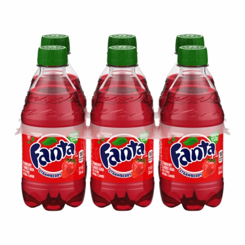 Fanta® Strawberry Caffeine Free Soda Bottles Perspective: left