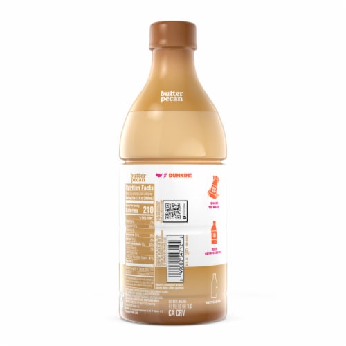 Dunkin'® Butter Pecan Iced Coffee Bottle Perspective: left