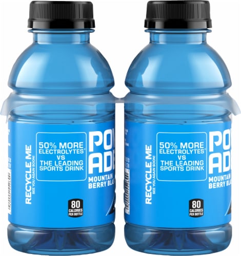 Powerade® Blue Mountain Berry Blast Sport Drink Multipack Bottles Perspective: left