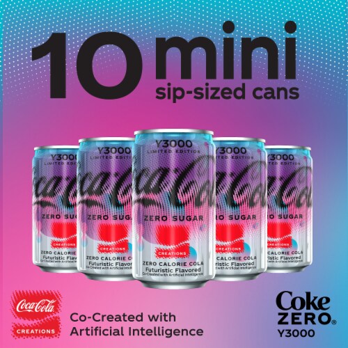 Coca-Cola® Zero Sugar Y3000 LIMITED TIME Soda Mini Cans Perspective: left