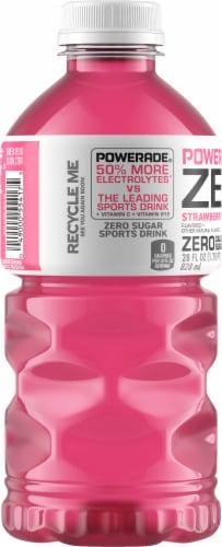 Powerade® Zero Strawberry Smash Electrolyte Drink Bottle Perspective: left