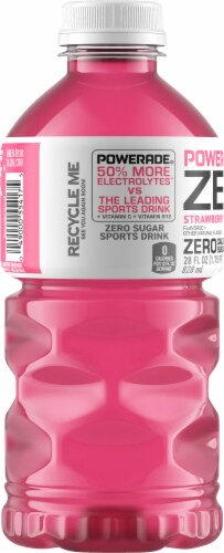 Powerade® Zero Strawberry Smash Electrolyte Drink Bottle Perspective: left