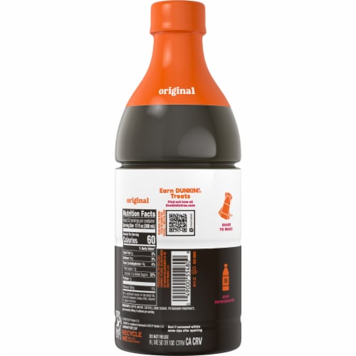 Dunkin'® Original Iced Coffee Bottle Perspective: left