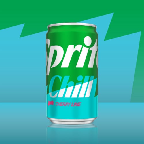 Sprite Chill Cherry Lime Mini Soda Cans Perspective: left