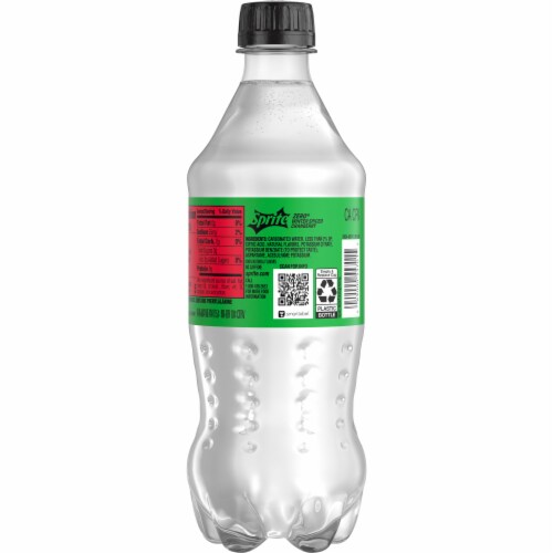Sprite® Winter Spiced Cranberry Lemon Lime Zero Sugar Caffeine Free Soda Bottle Perspective: left