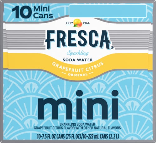 Fresca® Sparkling Soda Water Fridge Pack Cans Perspective: left