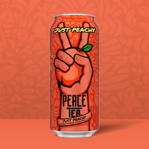 Peace Tea® Just Peachy Iced Tea Can Perspective: left